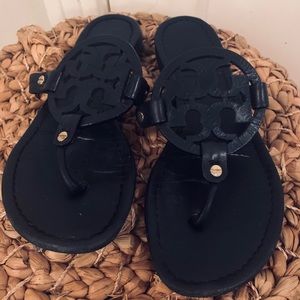 Tory Burch Black Matte Miller Sandals
